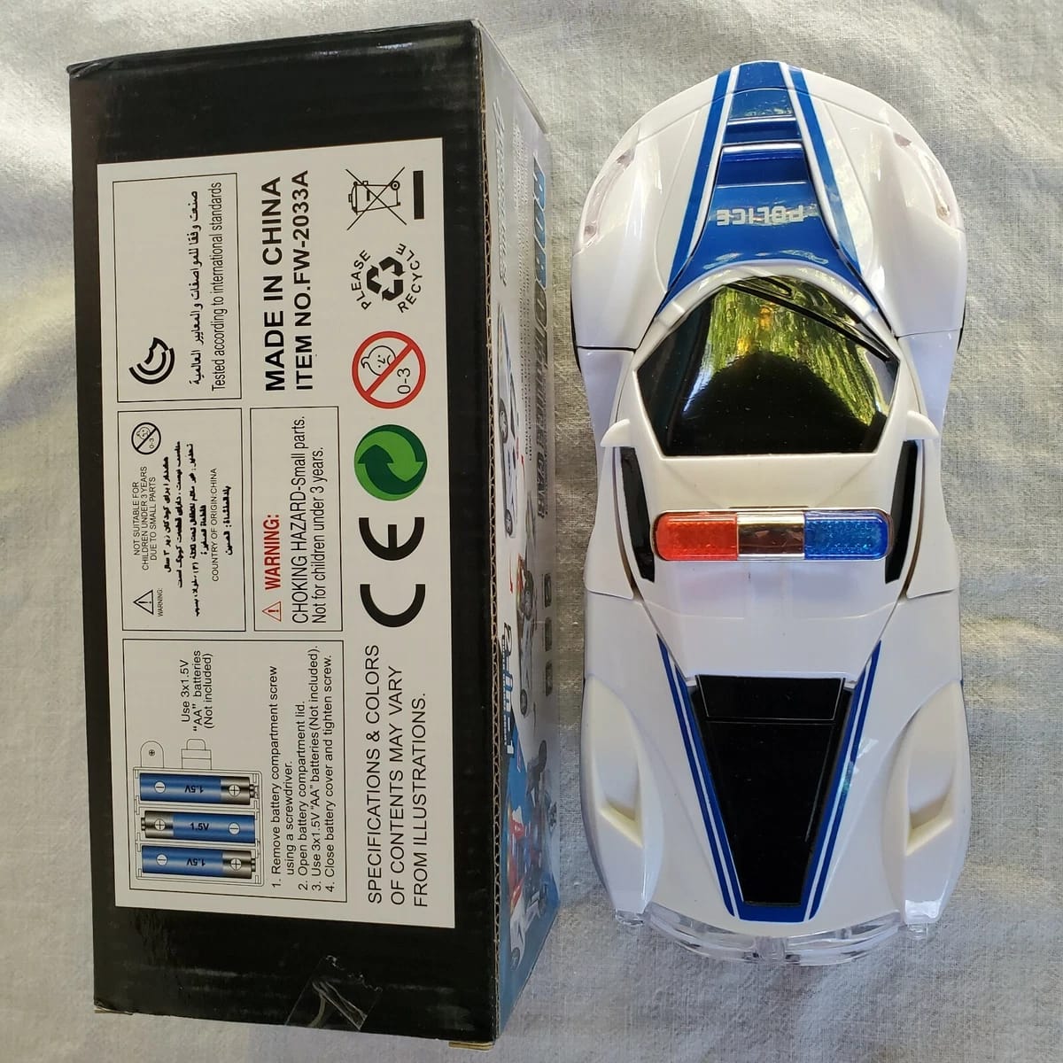 Robot Police Car Toy – Transformer with Lights, Music, Automatic Rotation & Bump-and-Go Movement, Brain Development & Fun Play for Kids - Image 2