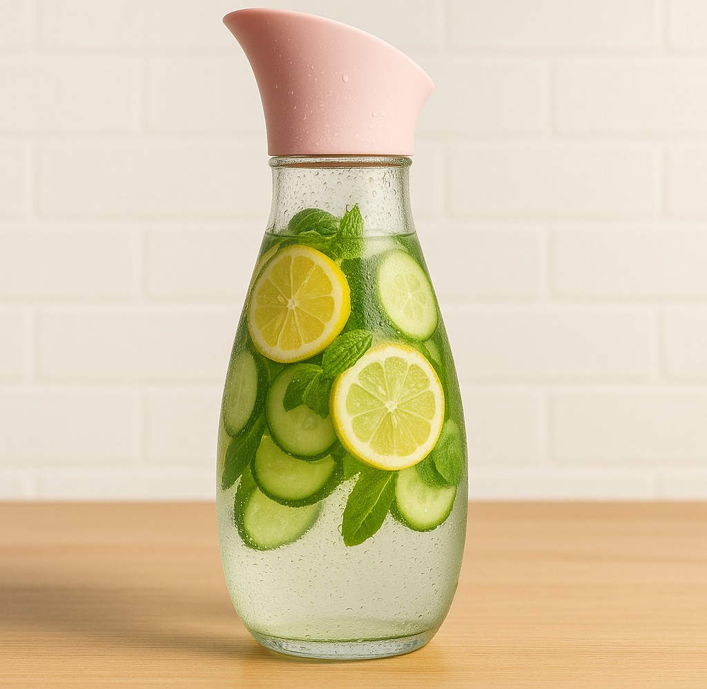 1400ml Hard Glass Water Jug with Lid – Heat-Resistant Pitcher for Water, Juice, Iced Tea, Milk & Beverages - Image 2