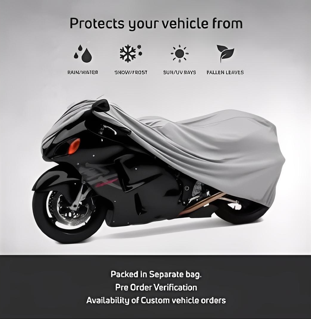 Bike Top Cover – Water & Scratch Proof Parachute – Fits CD70CC and 125CC Bikes (Random color) - Image 2