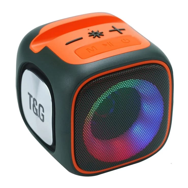 T&G Portable Bluetooth Speaker with LED Lights, Phone Holder & Powerful Bass – Wireless, USB, TF Card & AUX Support – Model X-911 - Image 2