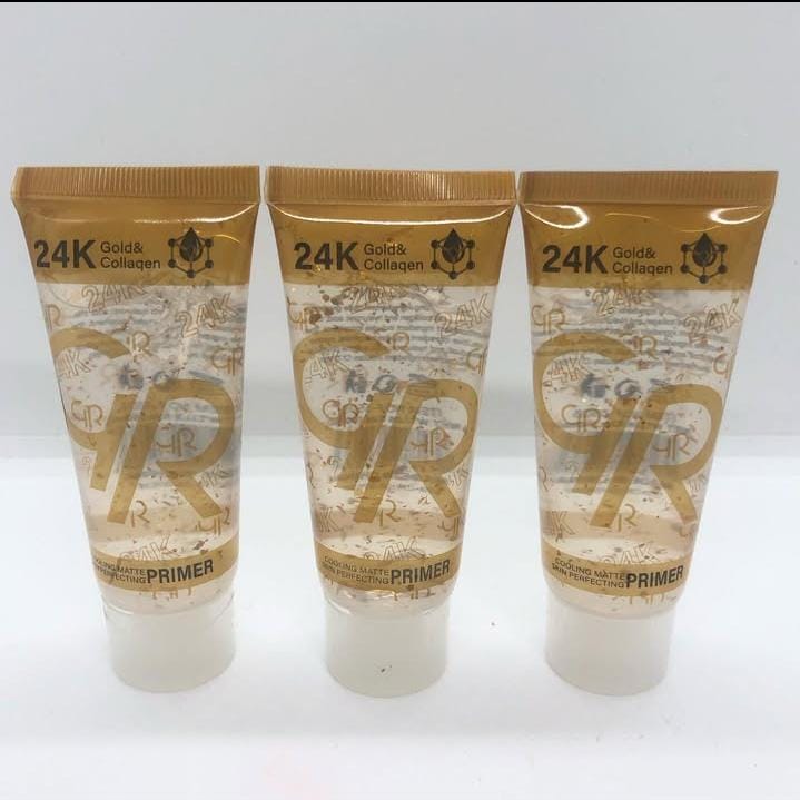 GR 24K Gold & Collagen Primer – Luxury Makeup Base with Radiance Glow, Skin Hydration, Oil Control, Anti-Aging & Firming Formula for Smooth, Flawless & Long-Lasting Makeup
