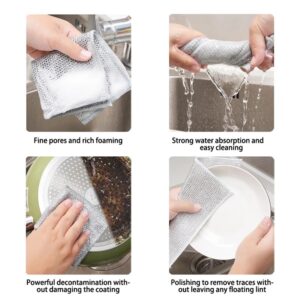Pack of 4 Multipurpose Wire Dish Cloths – Durable Metal Wire Scrubbers for Cleaning Dishes, Pots, Pans & Kitchen Utensils, Rust-Resistant & Long-Lasting Cleaning Pads