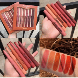 Hang Feng Dream Lipstick Pack – Premium Lip Colors in Papaya, Orange, Pink, Rust, Pumpkin & Tangerine Shades for Long-Lasting Smooth Finish
