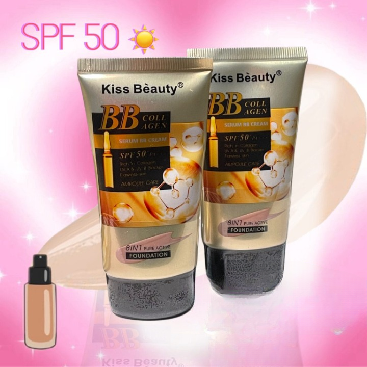 8-in-1 BB Collagen Liquid Foundation – Full Coverage, Long Lasting & Hydrating (65ml, Shades 110 & 115) - Image 2