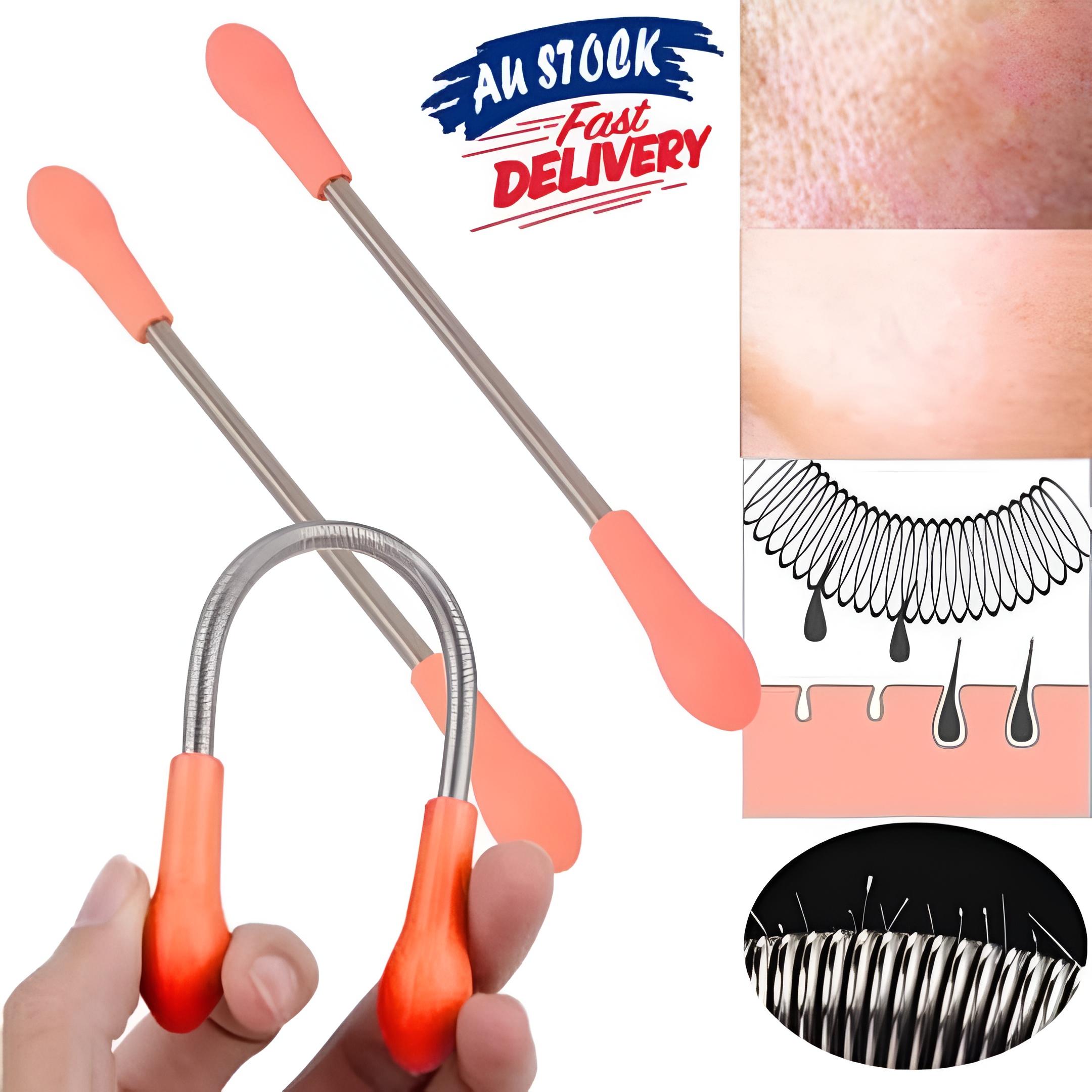 Painless Face Hair Removal Spring Stick – Metal Multipurpose Tool for Quick, Easy & Effective Facial Hair Removal - Image 3