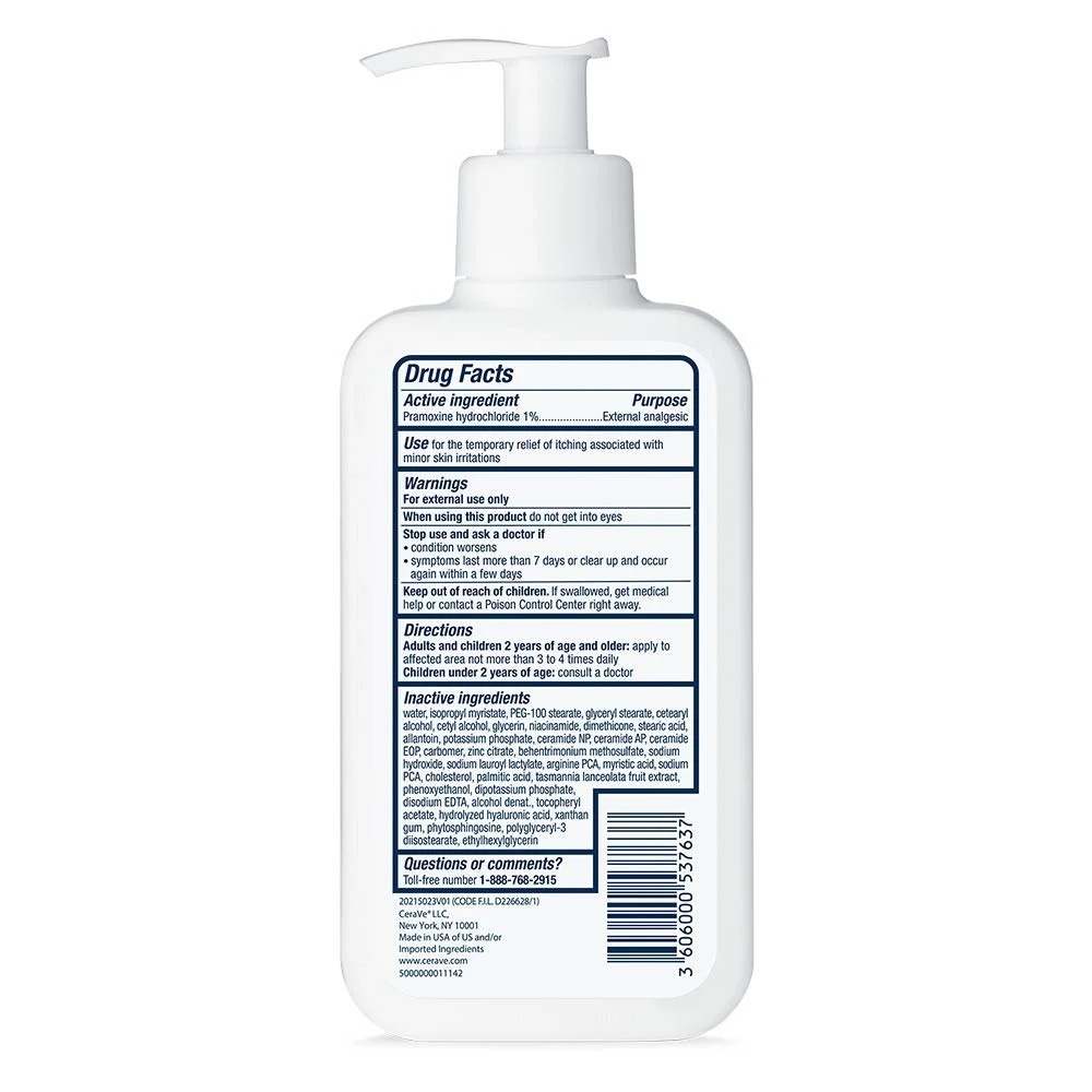 CeraVe Itch Relief Moisturizing Lotion – 1% Pramoxine Hydrochloride, Relieves Itching & Hydrates Dry Skin, 237ml - Image 2