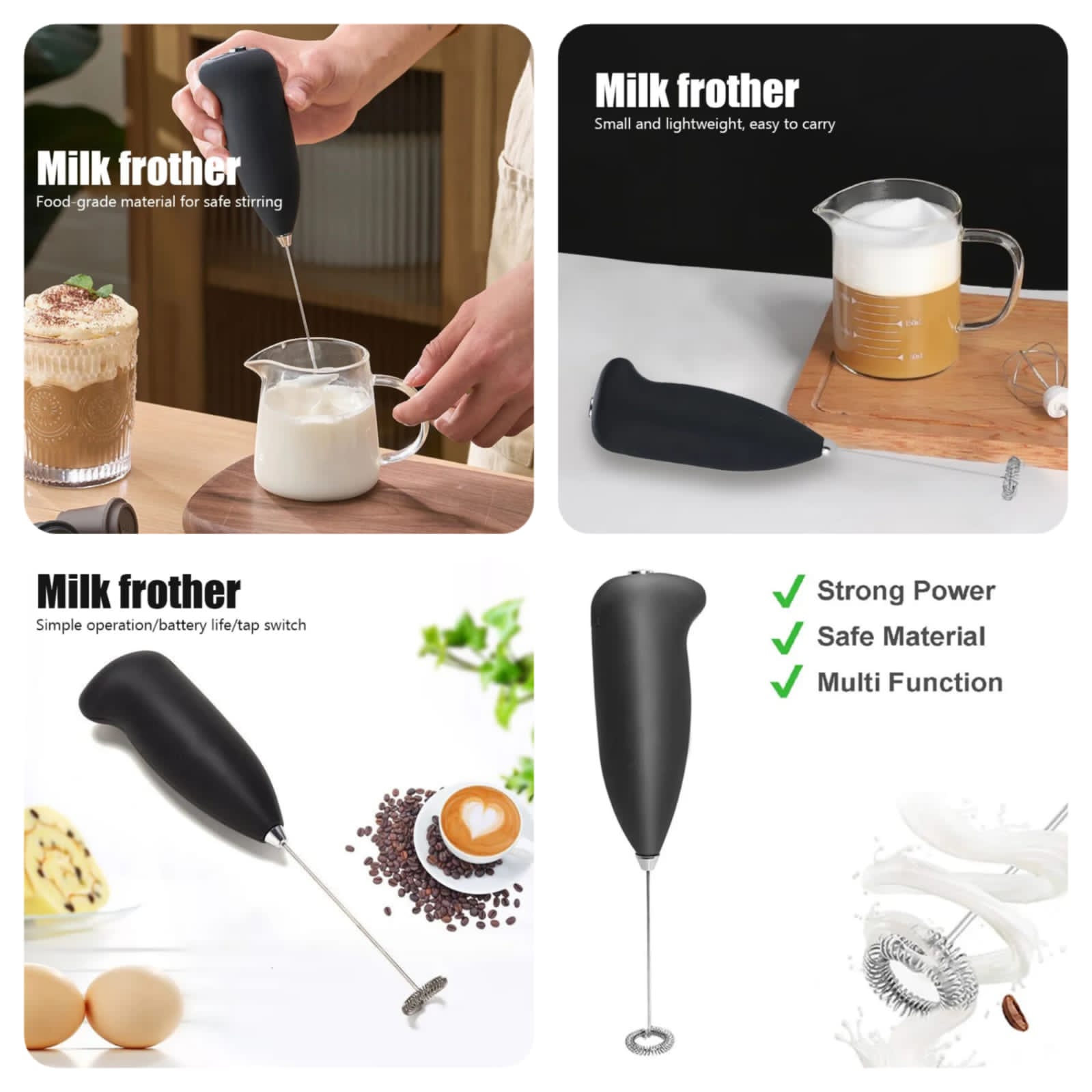 Multipurpose Electric Coffee Beater – Handheld Milk Frother & Egg Mixer - Image 2