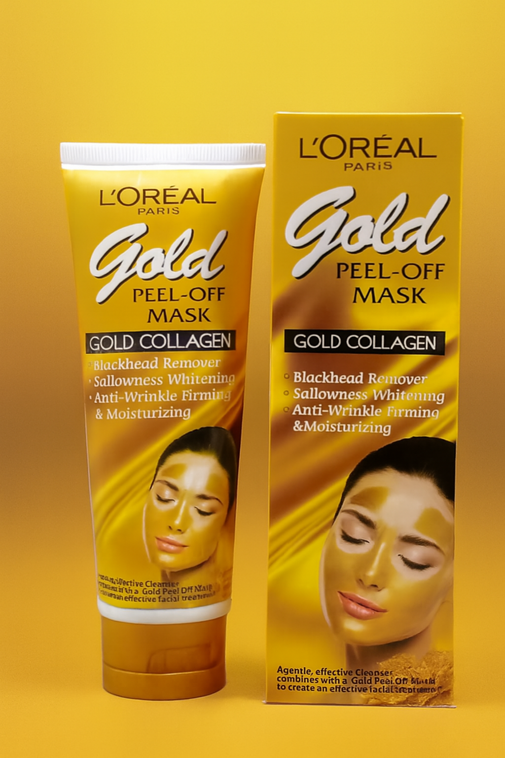 L’Oréal Paris Gold Peel-Off Mask – Gold Collagen Blackhead Remover, Whitening & Anti-Wrinkle Firming Face Mask (100ml) - Image 2