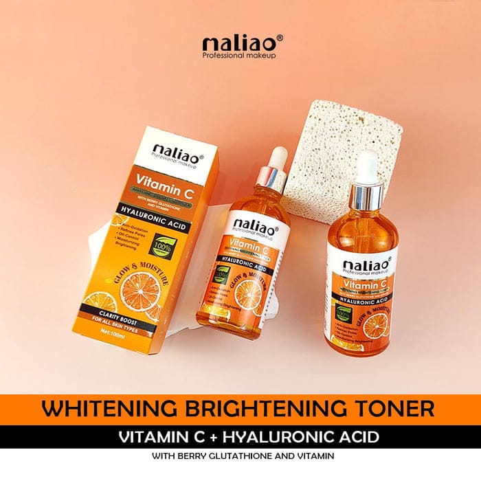 Maliao Vitamin C Whitening Brightening Toner with Berry Glutathione & Hyaluronic Acid – Anti-Oxidation, Pore Refining, All Skin Types, 30ml - Image 2