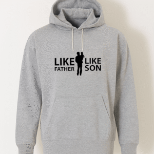 New Summer Collection Full Grey Hoodie Father And Son Printed For Men And Boys