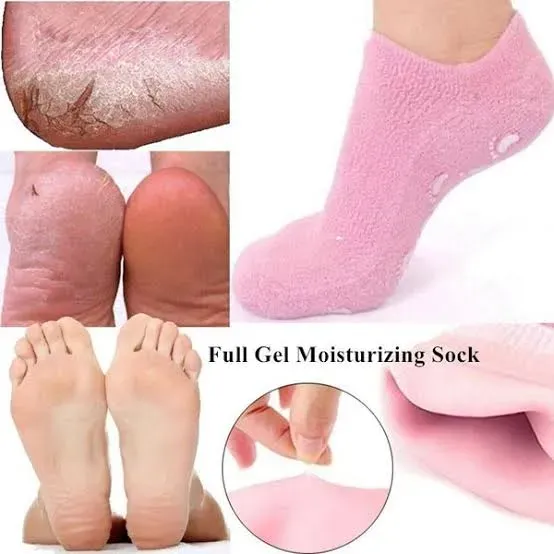 Reusable Silicone Spa Gel Socks For Dry Feet And Cracked Heel Treatment – Moisturizing Hydrating Softening And Skin Smoothing Overnight Foot Care - Image 2