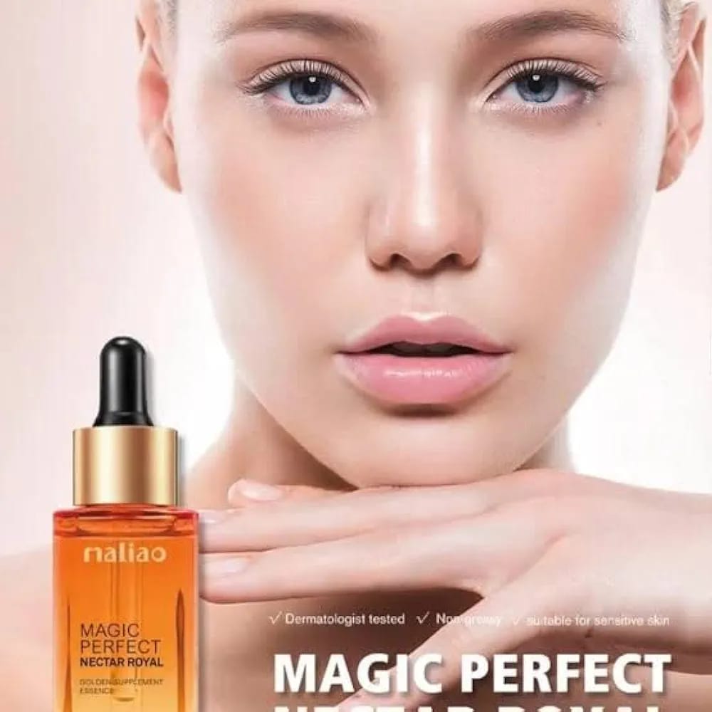 Maliao Magic Perfect Nectar Royal Vitamin C+E Serum – Restores Glow & Nourishes Dry, Dull Skin, 30ml - Image 3