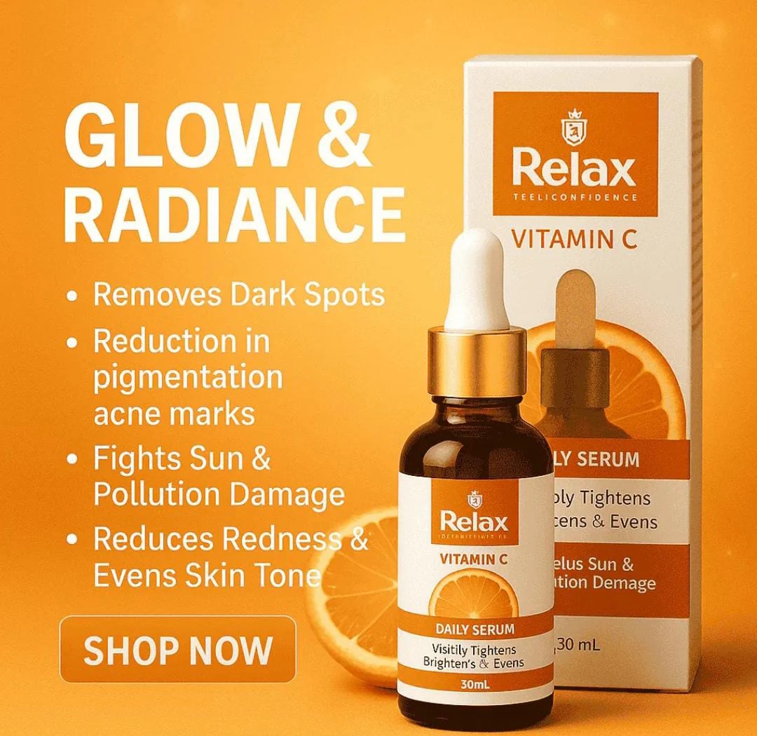 Relax Vitamin C Daily Face Serum – Brightening, Anti-Aging & Hydrating Formula For Healthy Radiant Skin (30ml) - Image 2