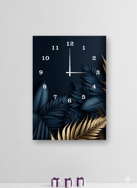 Elegant 12x16 Inch Wooden Wall Clock – Digital Printed Design, Hook Hanging (Without Battery) - Image 2
