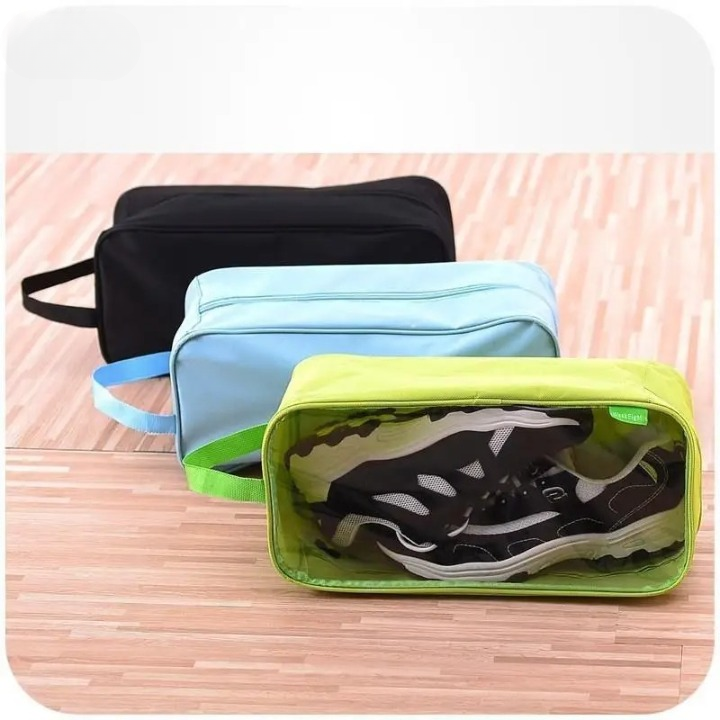 Waterproof Travel Shoe Bag – Portable Ventilated Gym Organizer for Sports Shoes, Yoga, Basketball & Football – Odor-Proof (Random color) - Image 2