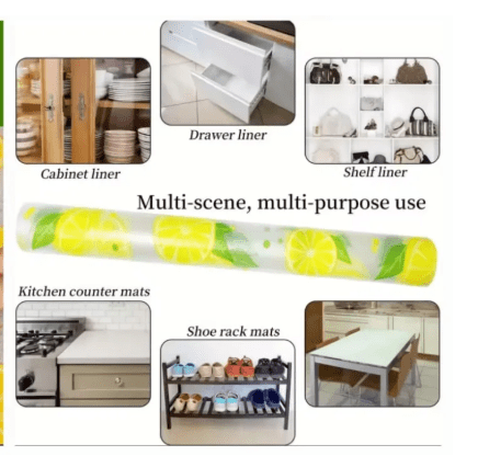 Waterproof Kitchen Mat Shelf Liner 45×150 – Easy To Clean, Oil Proof, Anti Slip Multipurpose Drawer And Shelf Cover (Random Color) - Image 4