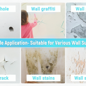 Wall Repair Paste 200gm – White Waterproof Crack Filler With Scraper, Wall Putty & Hole Mending Agent for Damaged Walls and Joints