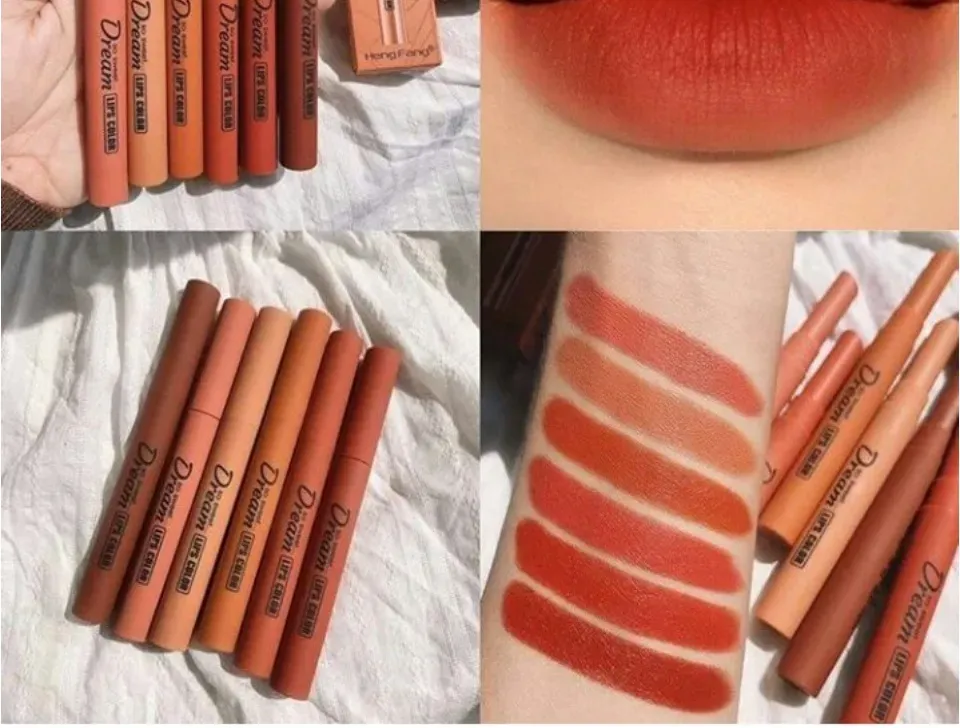 Hang Feng Dream Lipstick Pack – Premium Lip Colors in Papaya, Orange, Pink, Rust, Pumpkin & Tangerine Shades for Long-Lasting Smooth Finish - Image 5