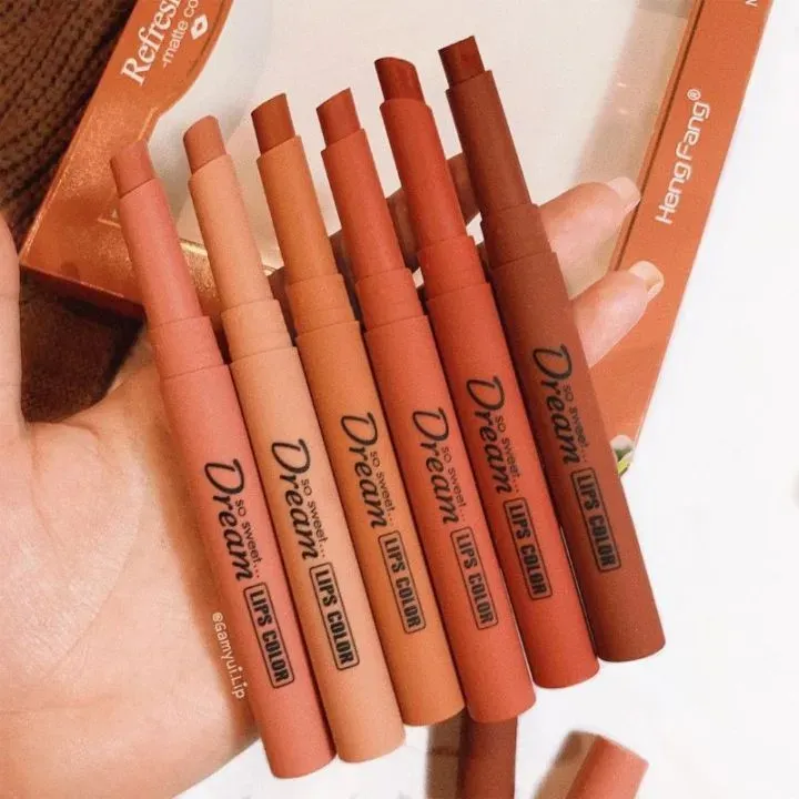 Hang Feng Dream Lipstick Pack – Premium Lip Colors in Papaya, Orange, Pink, Rust, Pumpkin & Tangerine Shades for Long-Lasting Smooth Finish - Image 3