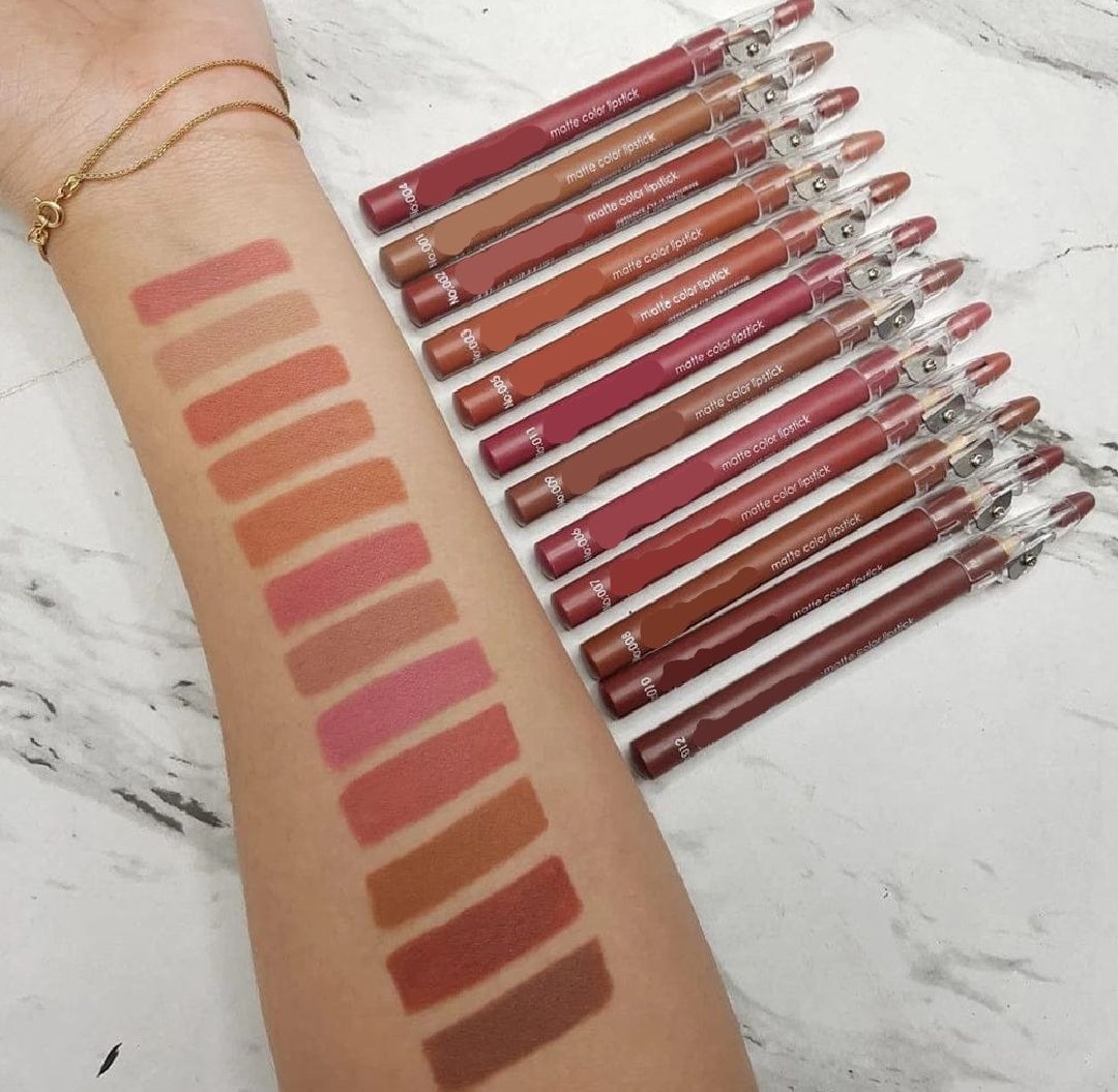 Flormar Waterproof Lip Pencil Set of 12 – Long Lasting, High Quality Lip Liners in Assorted Shades Brown, Pink, Light Brown, Bronze Skin, Arabian Bronze, Metallic Bronze, Peanut Brown, Chocolate Brown, Coffee, Light, Medium, Orange - Image 5