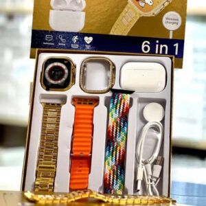 H9 Ultra 2 Smart Watch – Original Full Display with AirPods 3 Model BT, Watch Cover & Straps (6 in 1 Set)