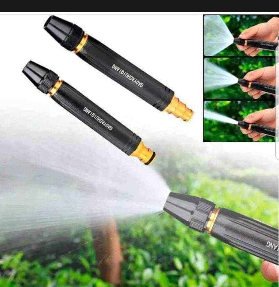 Adjustable Water Spray Nozzle – Durable Plastic Garden Hose Sprayer (Black, 1 Pc) - Image 2