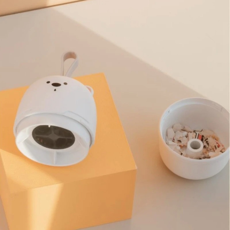 Mini Desktop Vacuum Cleaner with USB Charging – Portable 360° Swivel Dust Cleaner for Keyboards, Office Desks & Small Debris with Bear Head Grip and Cleaning Brush (Random Color) - Image 2