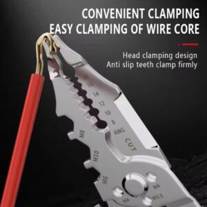 Multi-Function Wire Stripper and Cutter – 10-in-1 Electrical Tool with Wire Cutting, Stripping, Crimping & Screw Functions