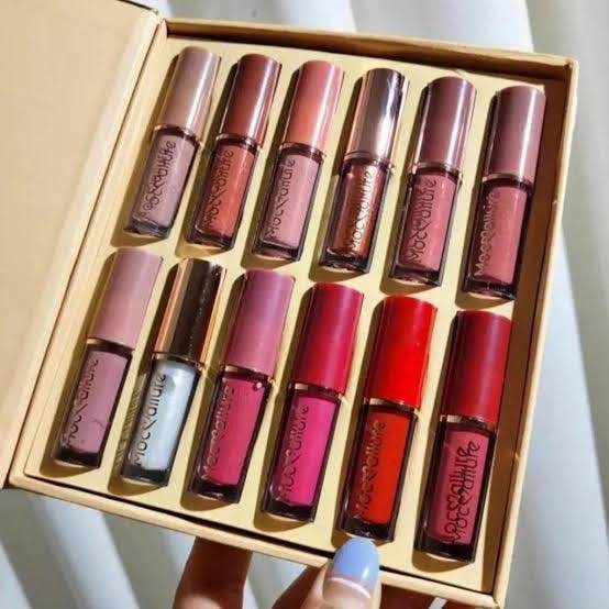 Crazy Girl “Thanks for the Love” Lip Gloss Set – 12 in 1 Multi-Shade Collection, Smooth & Non-Sticky Finish (3 ml Each) - Image 3
