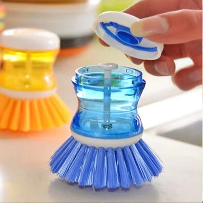 Mini Kitchen Liquid Dish Cleaning Brush | Scrubber Tool, Oil-Resistant, Scrubbing Sponge Remove Stains (Random color) - Image 4